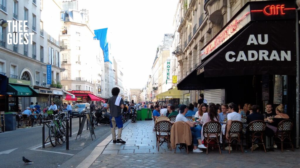 Walk in Paris Boulevard de Magenta Boulevard de Strasbourg Rue du Faubourg Saint-Denis Au Cadran du Faubourg Restaurant Thee Guest